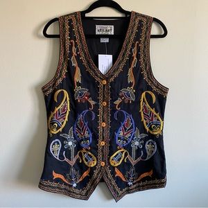 vintage embroidered vest